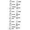 3pcs Boy Girl Clothing Labels Self-Adhesive Clothing Sort Stickers for Dresser Organization Educational Decals for Wardrobe with Pictures and Text