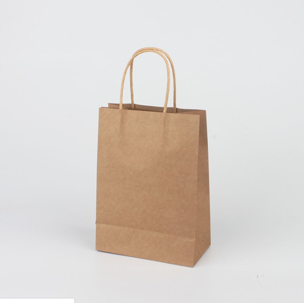 Birthday Xmas Party Brown Paper Bags Foil Thank You Print Paper Gift Bags