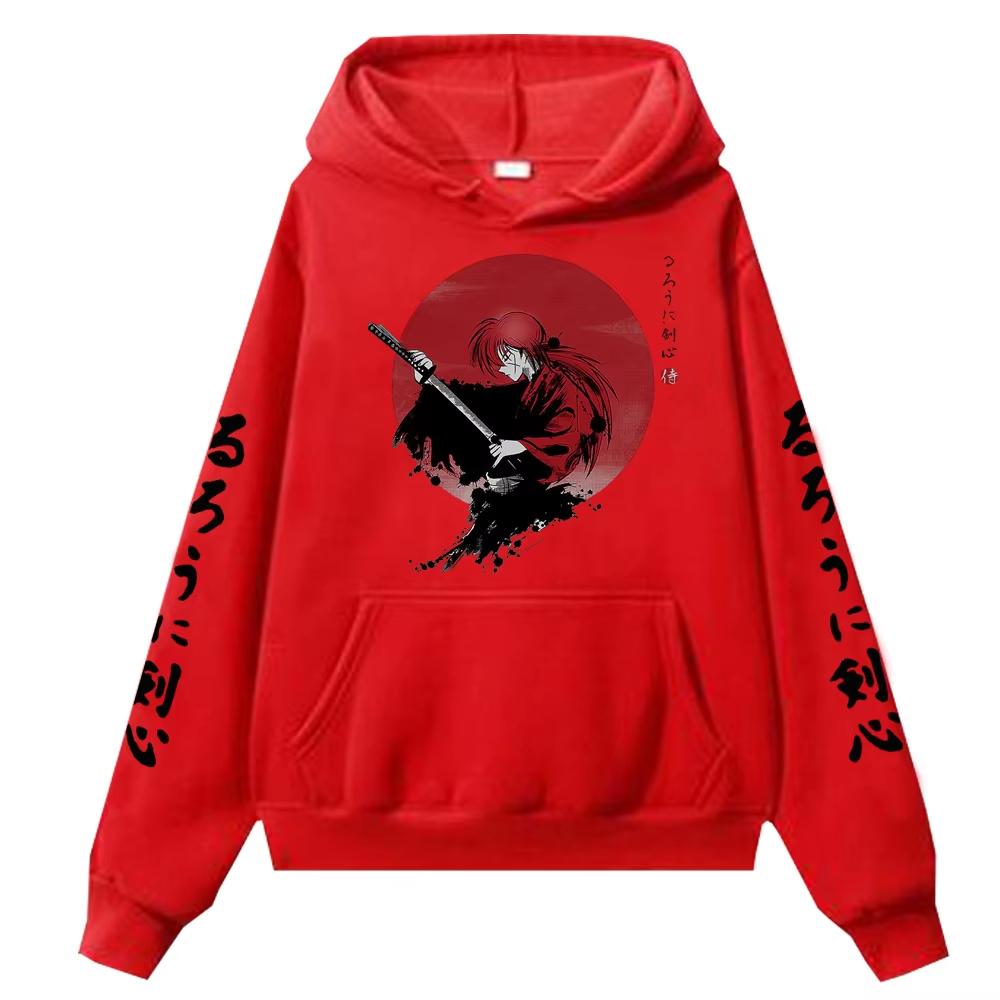 Harajuku Japan Anime Rurouni Kenshin Boy And Girl Print Hoodies Autumn Winter Pullover Men Women Fashion Casual Sweatshirt Soft Fabric