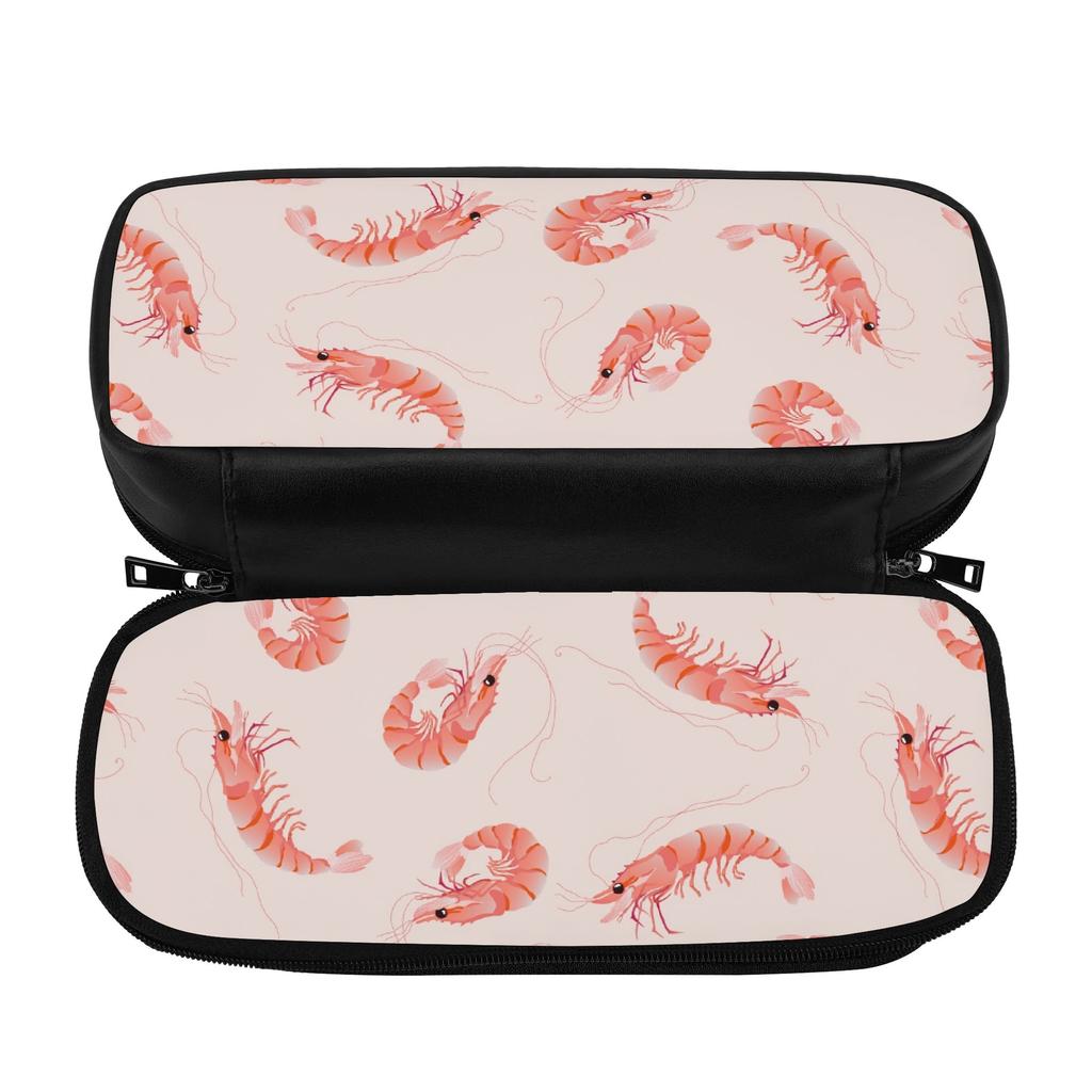 Structured PU Leather Pen Case with Internal Divider Pocket for Campus Work and Vacation for Students and Professionals