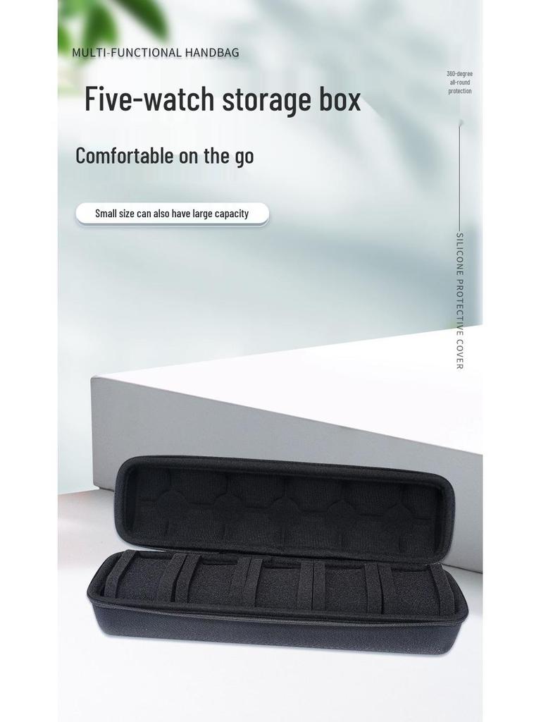Shockproof Five-Slot Watch Storage Box - Large Capacity EVA Jewelry Packaging