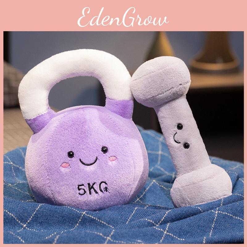 Plush Dumbbell Kettlebell Toys Sports Equipment Stuffed Doll Gift Decoration