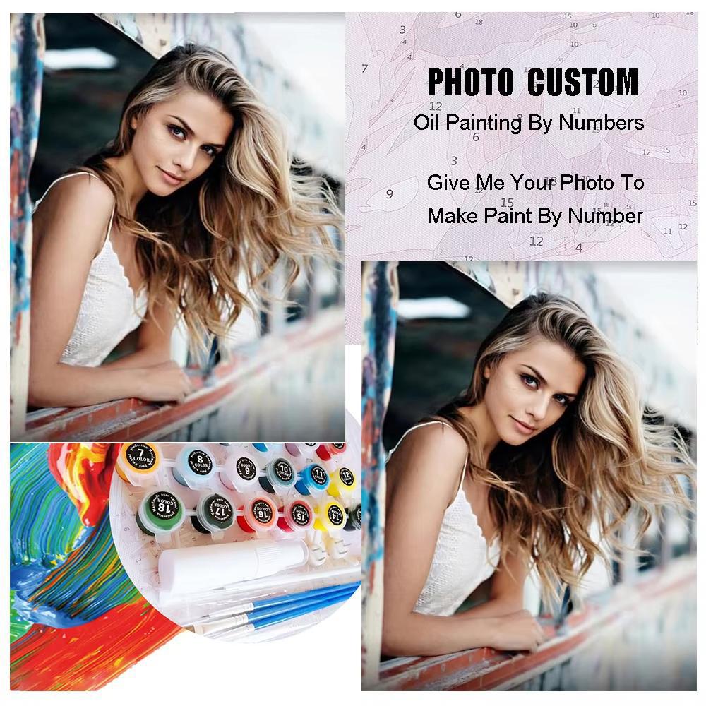 Photo Custom Oil Painting By Numbers Pictures Drawing Canvas Coloring Family Portrait Home Decoration DIY Gift