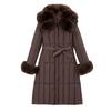 Winter cotton-padded clothes new high-end medium and long cotton-padded clothes with sweater collar foreign style middle-aged mother down cotton-padde