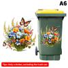 Sunflower Trash Can Stickers Floral Wheel Trash Can Stickers Self-Adhesive Waterproof Pvc Decals For Walls Bathroom Home Decor