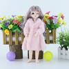 Multicolor 1 Set Long Sleeve Soft Fur Coat Tops Dress Winter Warm Casual Wear Accessories Clothes for Barbie Doll Kids Toy