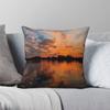 Wasserspiegelungen der Dämmerung Kissenbezug Polyester Leinen Samt Kreativ Reißverschluss Dekorativ Zimmer Kissenhülle