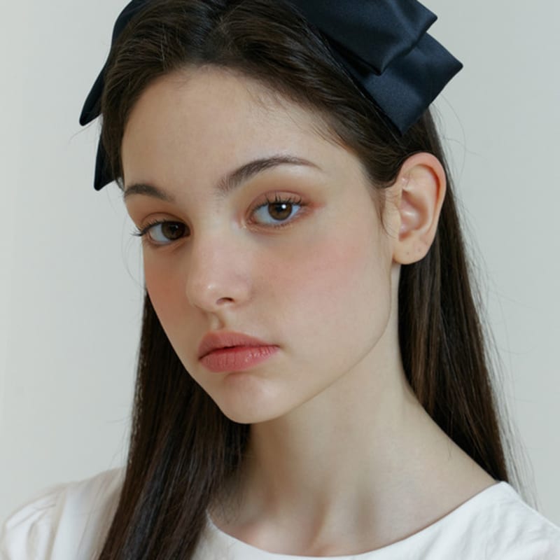 

KINDABABY двойная шелковистая лента для волос black