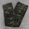 JYL Men's Camo Cargo Jeans Vintage Multi-Pocket Loose Wide-Leg Straight Denim