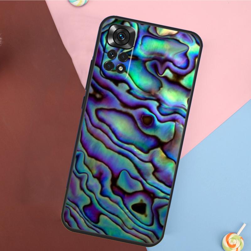 Abalone Sea Shell Texture Cover For Xiaomi Redmi Note 13 14 Pro 12 11 9 10 9S 10S 11S 12S Redmi 14C 10C 12C 13C Case