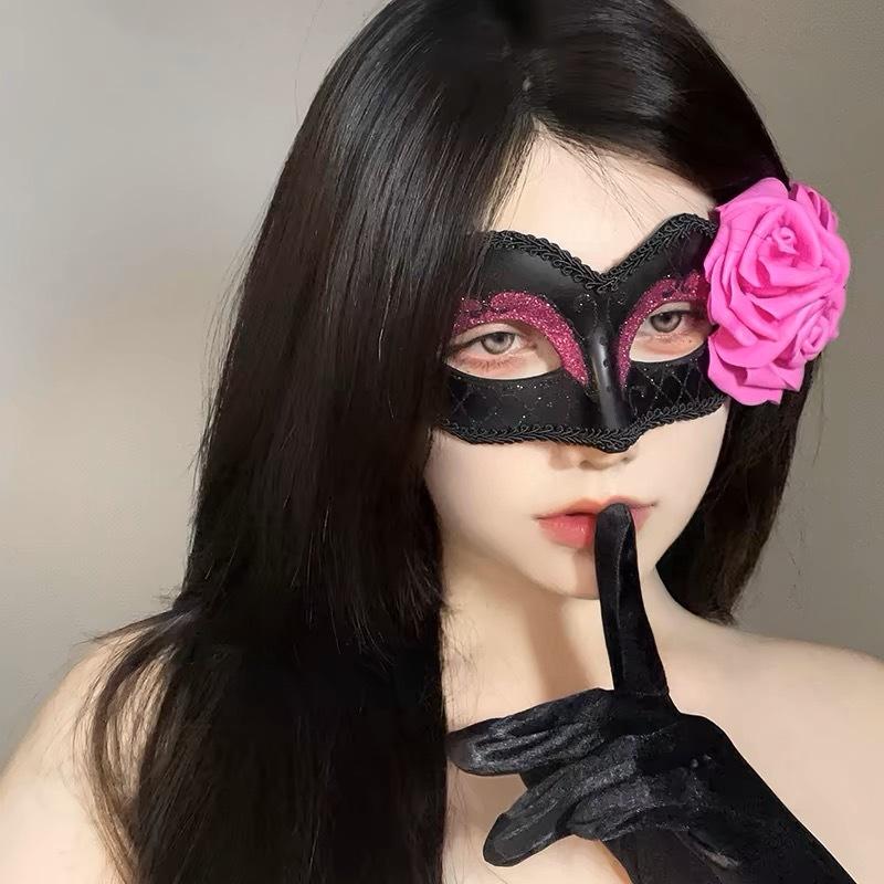 Maska Ball Květinová maska ​​Dutá krajka Sexy abstinenční maska ​​Niche Sex Dospělé Party příslušenství