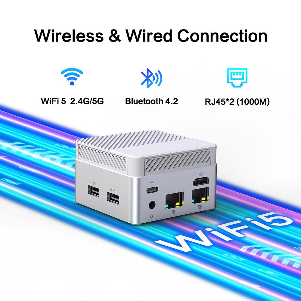 MLLSE G6 Mini PC Intel 12th Alder Lake N95 Windows 11 DDR5 8GB RAM 256GB ROM WiFi 5 BT4.2 Desktop Computer Mini Pc Work