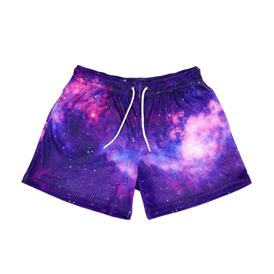 

Мужские дышащие баскетбольные шорты из сетки длиной до колена для бега и тренировок XL фиолетовый