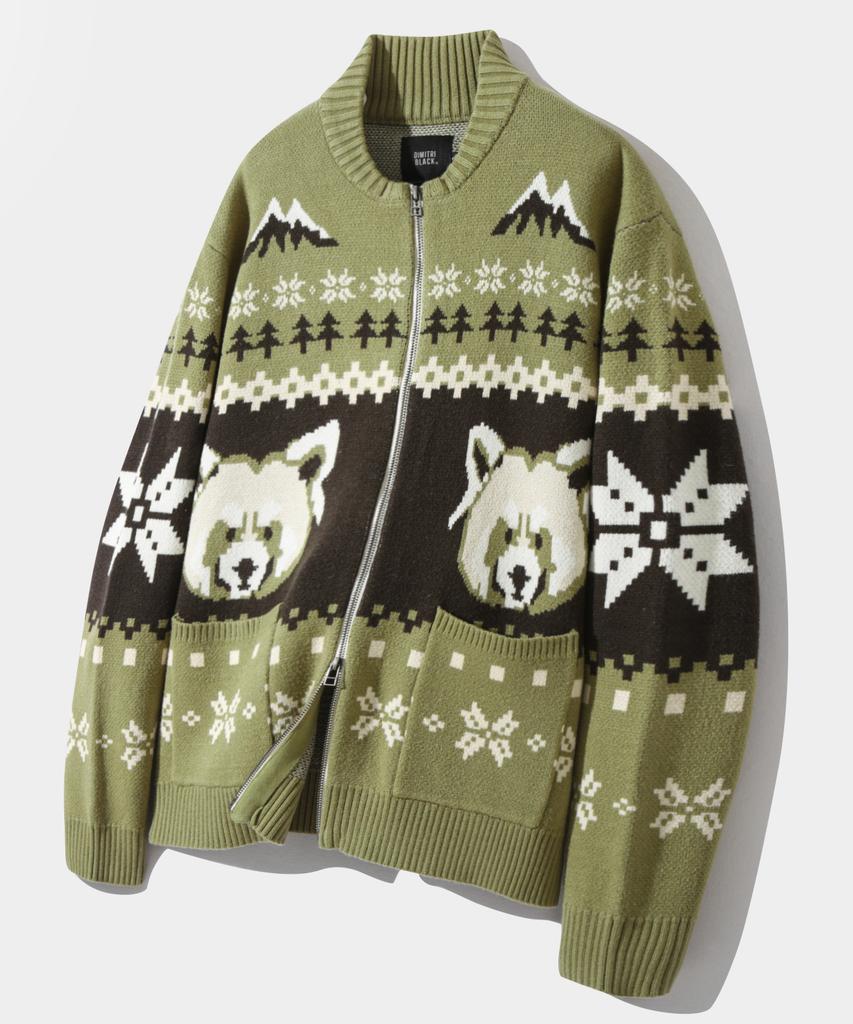Dimiteulibeullaeg 2Way Essential Heavyweight Nordic Cardigan_Olive