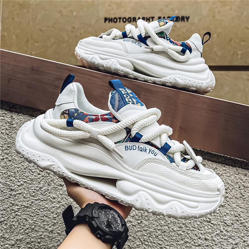 2025 New Men's Casual Sneakers Personalized Handsome Breathable Height Increasing Thick soled Running Shoes Zapatos para hombres
