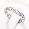 Cao Shi Zircon Inlaid Chain Ring: European & American Style for Women – Trendy Temperament Index Finger Copper Jewelry