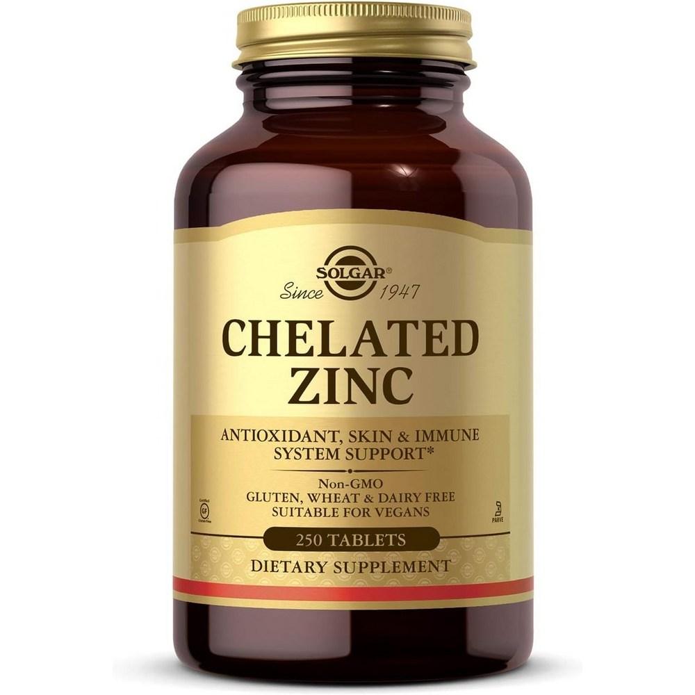 Solgar Chelated Zinc Direct Shipping from the USA Solgar Chelated Zinc 250 Tablets 250 tablets 1 pc
