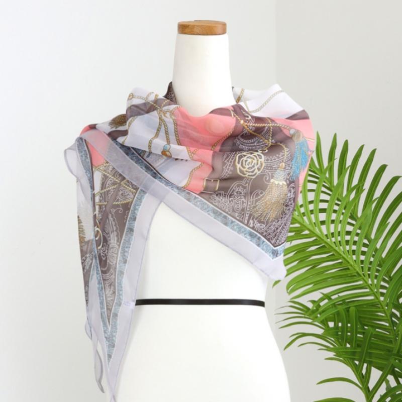 Shop Premium Chiffon Scarf Pink Drn Wsc 0429