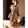 D.F.DEAR Women's Retro Printed A-Line Shirt Dress