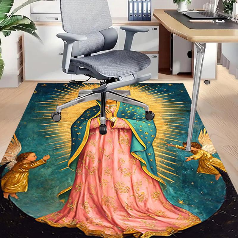 1PC Virgin Mary angels Extra Large Non Slip Floor carpet, Office, family, Studio   Large Area Rug Indoor Rugs, Bold Statement Piece