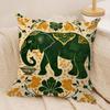 Hot Selling Elephant And Flower Cushion Cover Pillowcase Ultra Soft Skin Friendly Fabric Cloud Like Comfort  Concealed Zipper