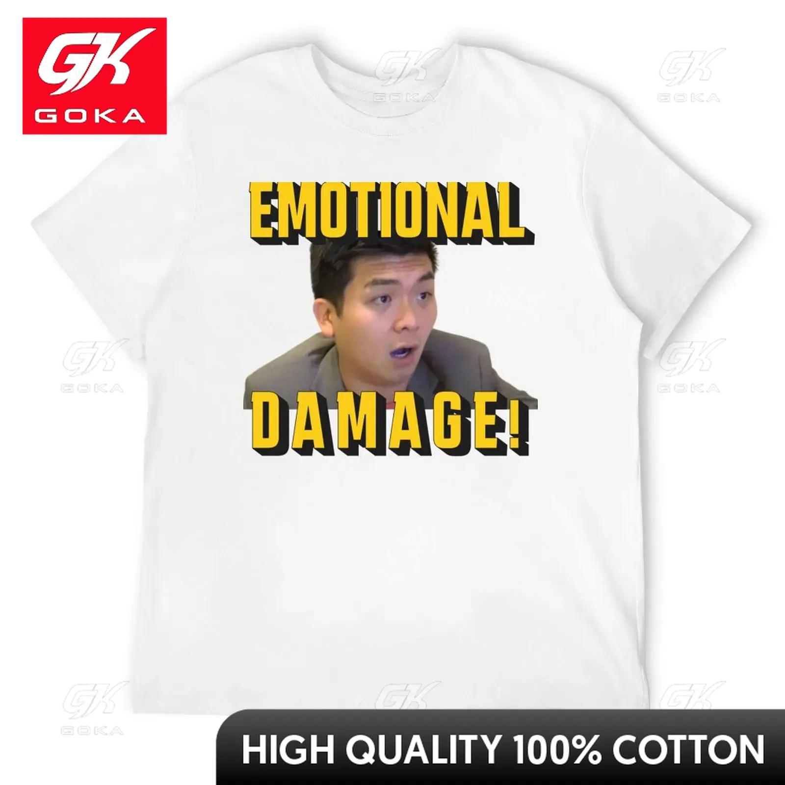 Emotional Damage TShirt Oversizeds Customs Design Your Own Unisex Workout Shirt Cute Funny Vintage Graphic T Shirts S
