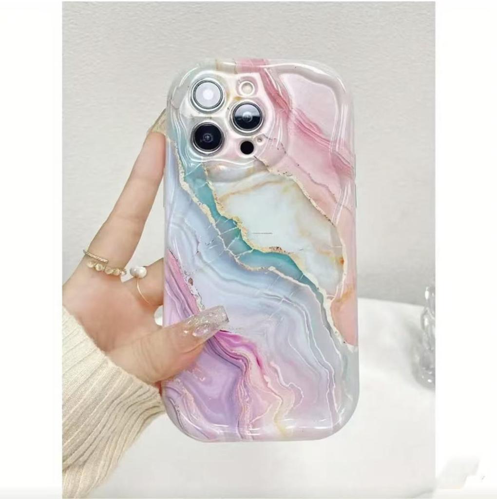 Square marble pattern is suitable for Apple 17 mobile phone case iPhone16 Japan, Korea, 14 Europe, America, 13 personality 12 new models 15