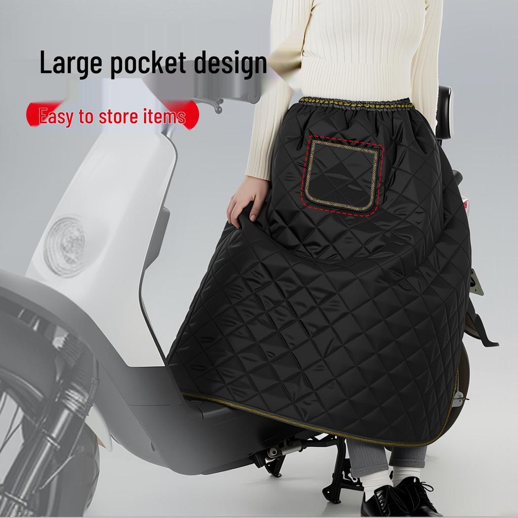 Winter Electric Vehicle Windproof Blanket Warm Knee Pads, Waterproof and Thickened Flocked Windshield