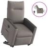 Lift-up Reclining Armchair, Electric, Taupe Color, Fabric