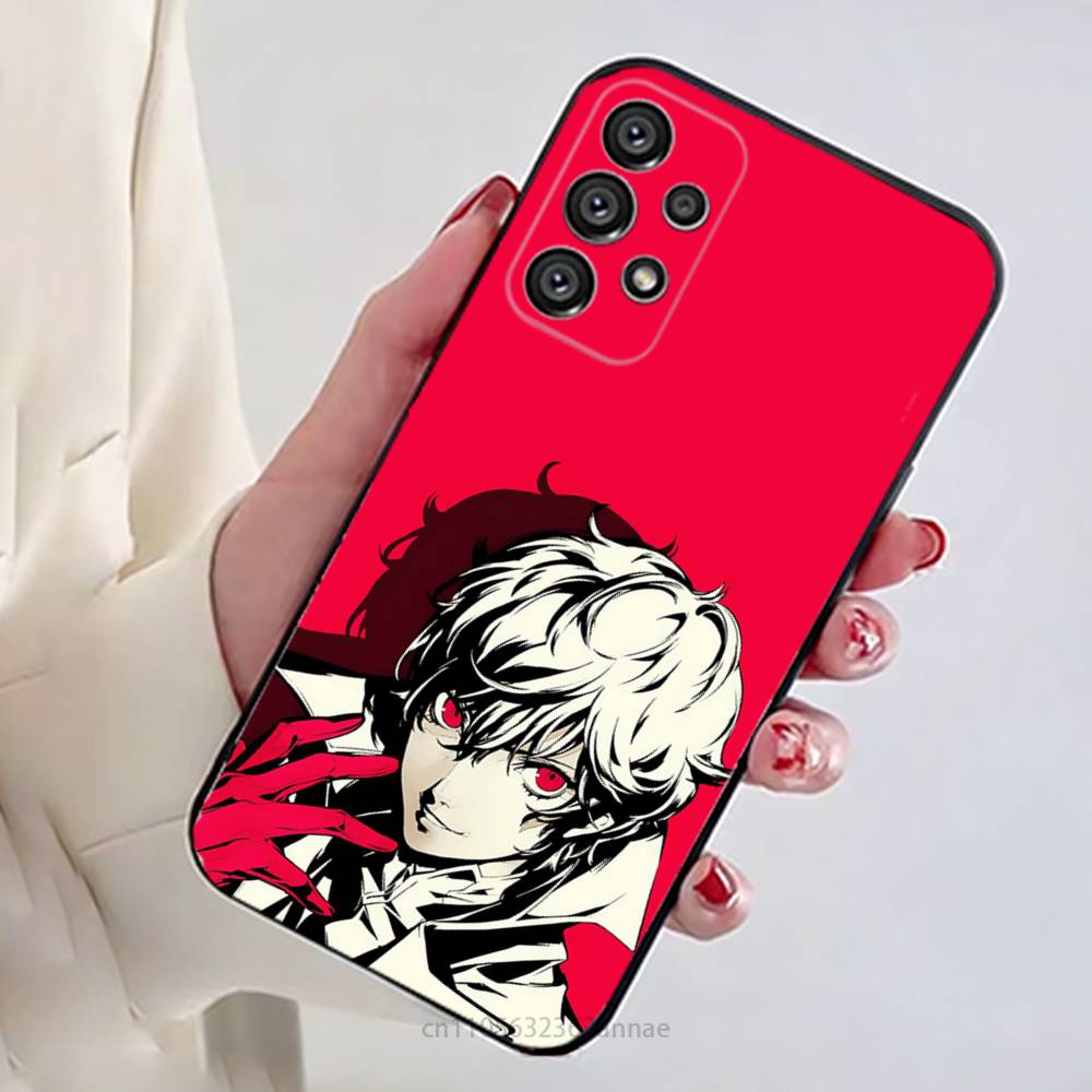 Game P-Persona 5 Phone Case For Samsung Galaxy A13,21s,22,31,32,52,53,71,80,A91 Soft Black Shell