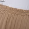 ZANZEA Women Casual Elastic Waist Loose Summer Long Skirts