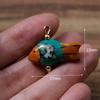 2Pcs Painted Handmade Ceramic Pendants Stainless Steel Eye Pin Tulip/Animal Charms for DIY Necklace Earrings Jewelry Accessories