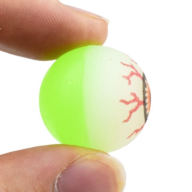50Pcs Luminous Fake Eyeballs Halloween Eyeball Glow In The Dark Bouncy Ball Decoration Haunted House Home Bar Horror Props