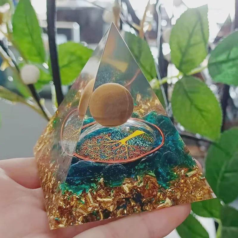 3D Tree of Life Pyramid Ornament for Office and Home Decor