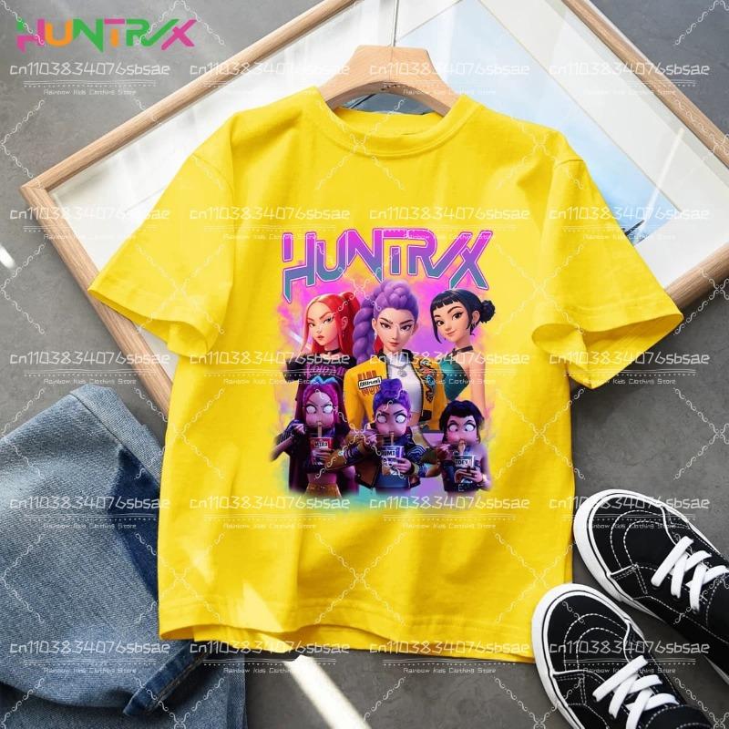 KPop Lovci démonů Zoey Potištěné tričko Dětské Nové Kreslené Měkká Bavlna Dívčí Tričko Topy K-Pop Bavlna Batole Dívčí Oblečení