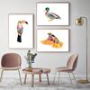 Toucan Watercolor Tropical Rain Forest  Wall Art Canvas Painting Nordic Toucan Posters And Print Picture Living Room Home Decor