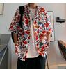 Men's Hawaiian Floral Short-Sleeve Shirt - Trendy, Lightweight, High-End Hong Kong Style Design