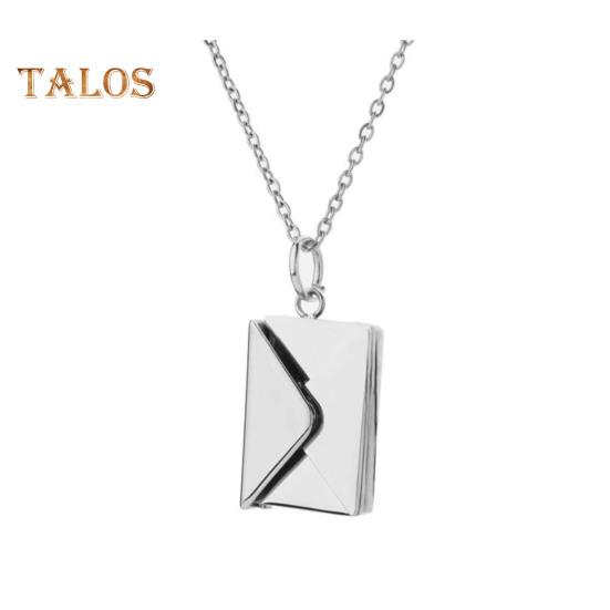 

Ожерелье с подвеской-конвертом, регулируемая длина, гальванизированный сплав, антиокислительное покрытие, легкое украшение на шею, подарок на День святого Валентина для жены или серебряный