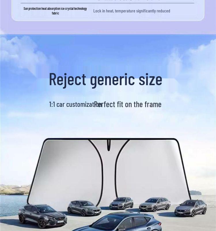 Xiaomi SU7 Car Interior Sunshade for Front Windshield - Heat Insulation & Sun Protection