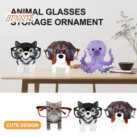 

Деревянный держатель для очков с животными, милый мультяшный дизайн