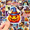 50 Black Face Halloween Stickers Horror Horror Night Personality Pumpkin Halloween Stickers