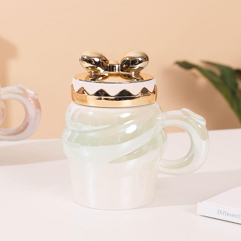 High End Gradient Pearl Ceramic Mug, Planet Ice Cream Mugs, Cute Milk Coffee Cup, Home Tea Cup, Couple Water Cups, Birthday Gift 460ml