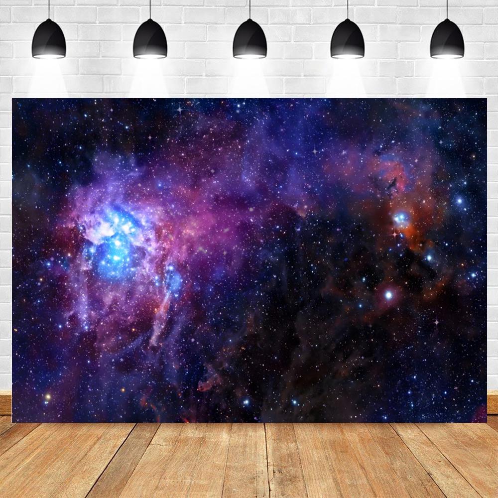 Cosmic Galaxy Backdrop Starry Sky Milky Way Stars Universe Space Theme Photo Background Baby Shower Birthday Party Decor Banner