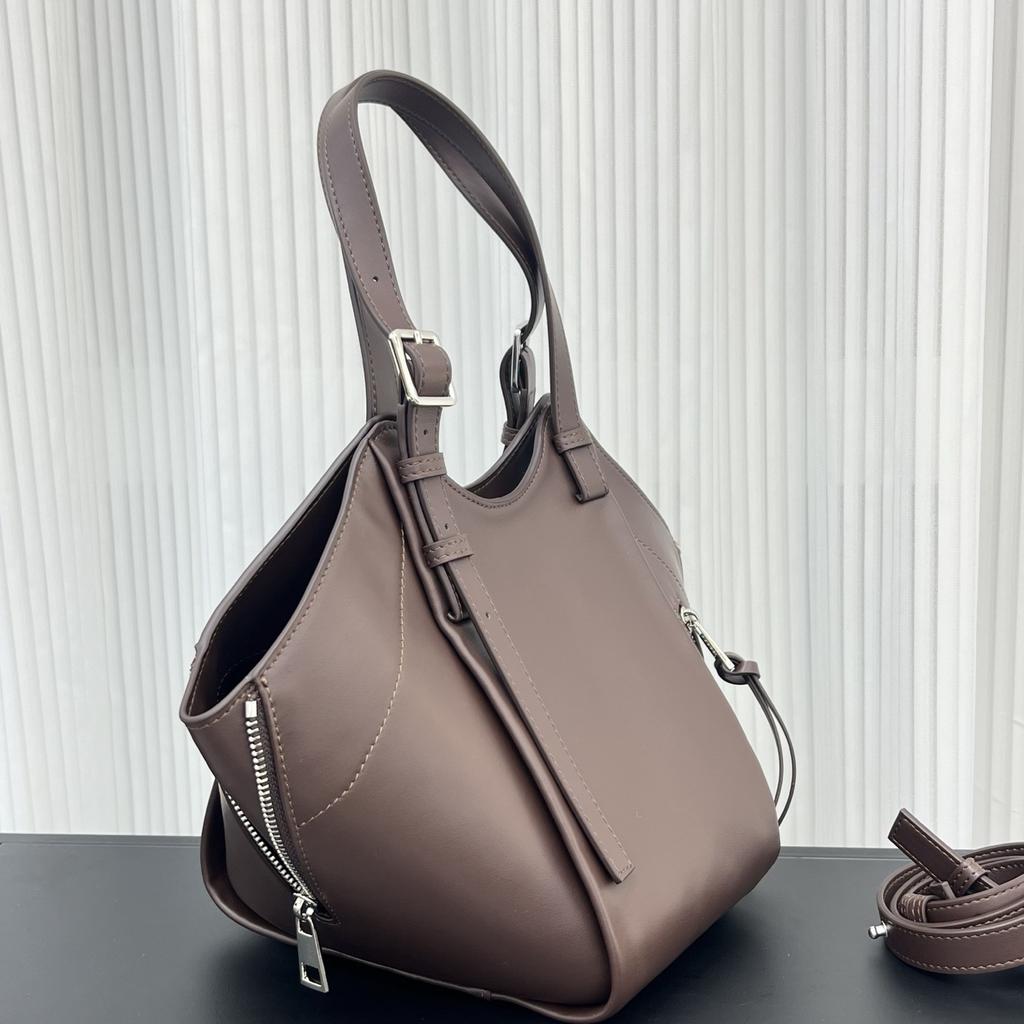 Grenzüberschreitende Explosion Schinken-Hängematten-Tasche, Nischen-Design Ledereimer-Tasche Mode lässig Rindsleder Umhängetasche