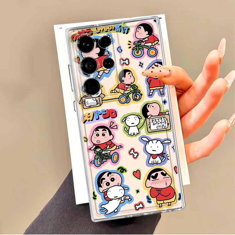Süße Buntstifte Shinchans Handyhülle Case für Samsung Galaxy S20 Plus S26 S25 Edge S21 S23 Ultra S22 FE S24 Note 20 Ultra 10