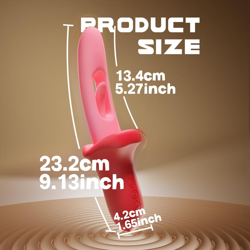 4-in-1-Vibrator, Spielzeug für Erwachsene, 7 Klopfvibrationen und Ohrfeigenmuster, G-Punkt-Stimulator, Anal-Einführdildo, Sexspielzeug für weibliche Paare, Klitorisvibrator