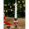 Nutcracker Candle Holder Adorable Figurine Tabletop Christmas Decor Festive Home Decoration Holiday Shelf Table Centerpiece