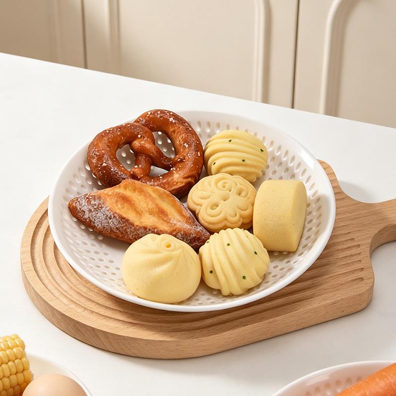 Pp Perforated Steaming Plate High Temperature Resistance Easy Clean For Home Kitchen Steaming Dumplings