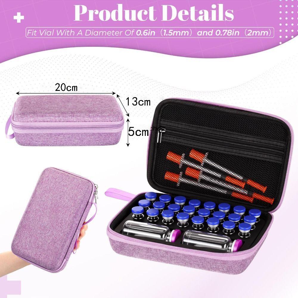 EVA Insulin Vials Storage Case Large Capacity Insulin Organizer  Diabetics Care