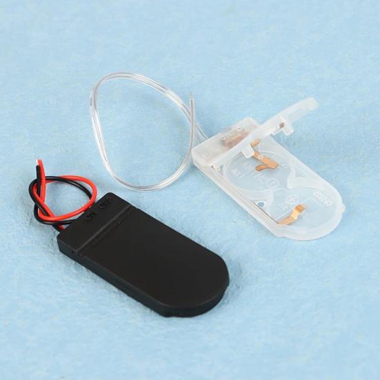 5Pcs Battery Box with Flat Flip Cover Two CR2032 Batteries Series Connection Switch Small Devices